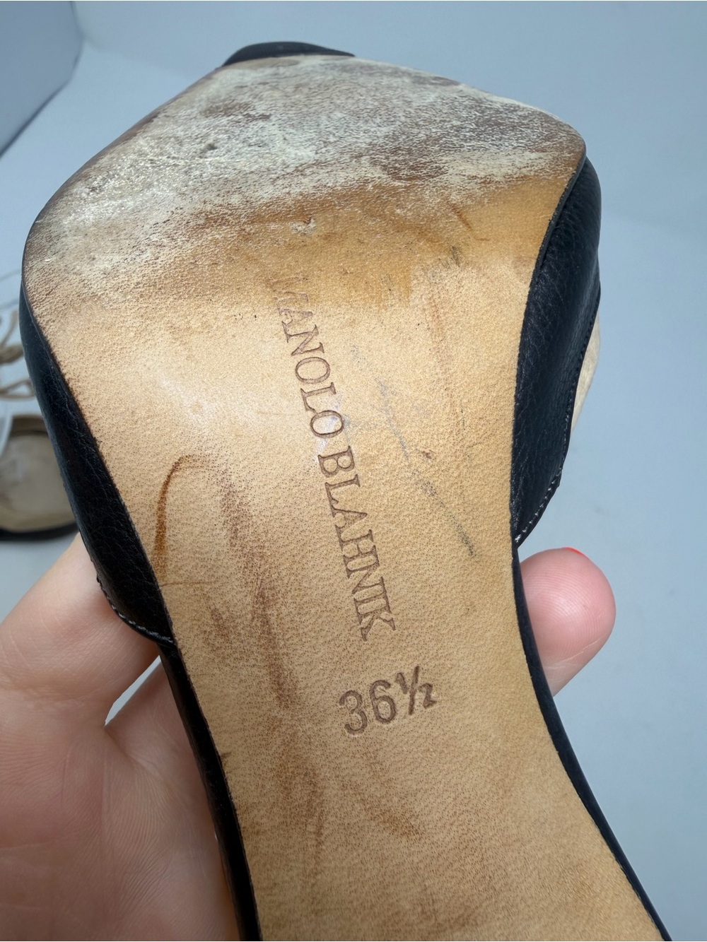 Manolo Blahnik Vintage Lace Up Pointed Toe Heels Womens Size EU 36.5 - Picture 10 of 12